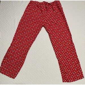 Vineyards Vines Red Santa Claus Whale Lounge Pajama Pants Christmas Snowflake Sm